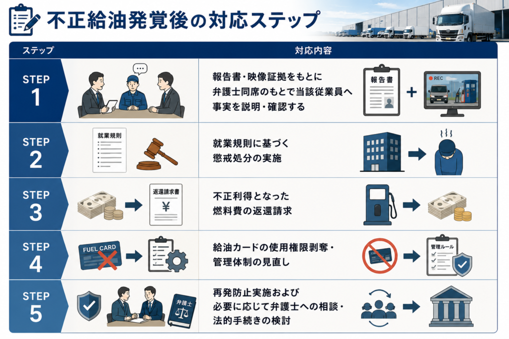 証拠が揃いた後の対応フロー