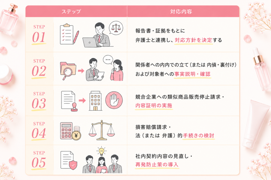 証拠が揃いた後の対応フロー