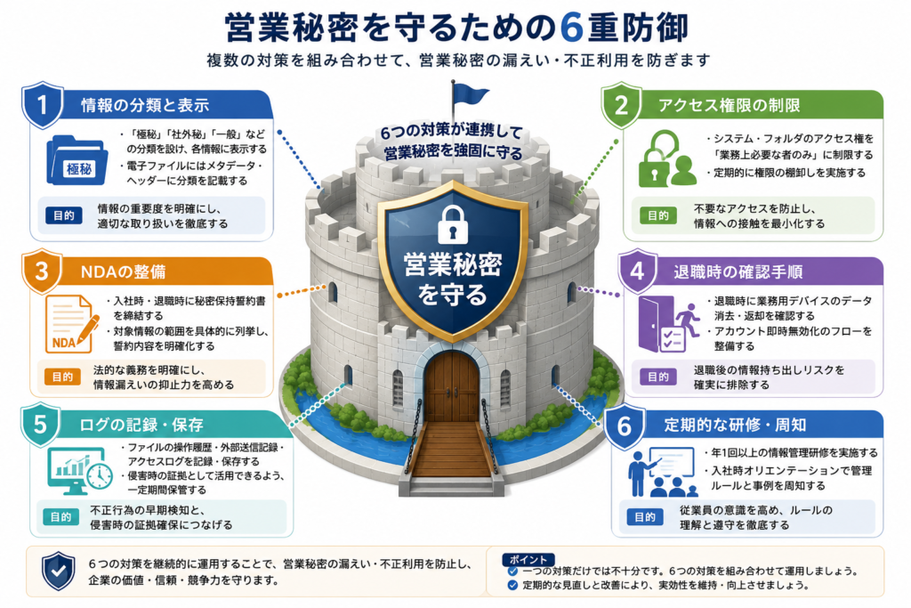 秘密管理性を強化するための実務的な対策